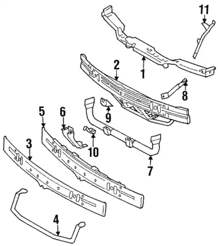 корпус подножки кабины левый MB 124 620 23 16