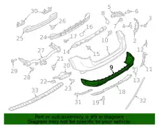 BUMPER - EXTENSION FA1Z-17F828-AD FORD