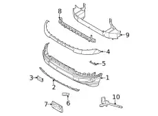 BUMPER ASY - FRONT M1PZ-17D957-AAPTM FORD