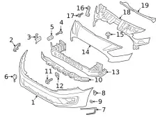 BUMPER ASY - FRONT KT1Z-17757-AD FORD
