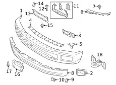 BUMPER ASY - FRONT LC3Z17757FAPTM FORD