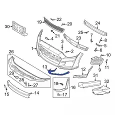 Решетка бампера FORD KR3Z17E811AC