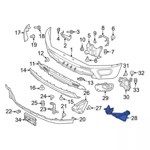 DEFLECTOR - STONE KB3Z17778A FORD