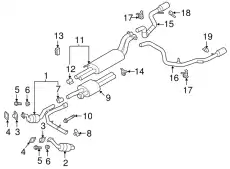 EXTENSION - EXHAUST PIPE KL3Z-5A212-A FORD