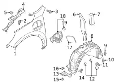 FENDER ASY - FRONT LJ6Z-16006-C FORD