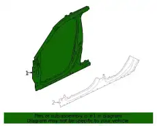 FRAME - DOOR LJ7Z78211A10A FORD
