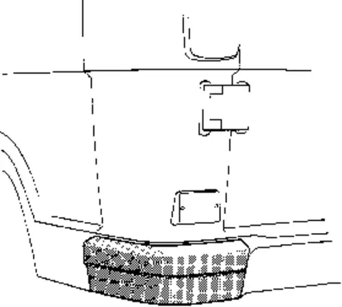 клык бампера задний правый MB 138407 SCHLIECKMANN