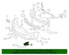GRILLE KS7Z-17B814-AB FORD