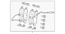 Тормозные колодки дисковые FORD CK4Z-2001-B