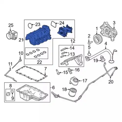 MANIFOLD ASY - INLET LC3Z9424D FORD
