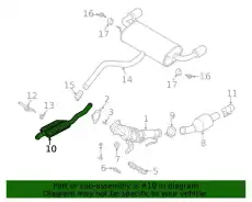 MUFFLER ASY - CENTRE AND REAR LX6Z5230D FORD