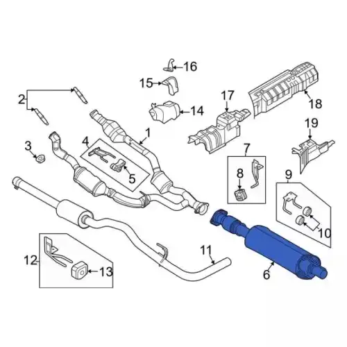 MUFFLER ASY - REAR LK4Z5230B FORD