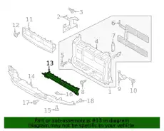 REINFORCEMENT - GRILLE OPENNG. GN1Z8B434F FORD