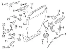 Ручка двери FORD HT4Z5822601AE