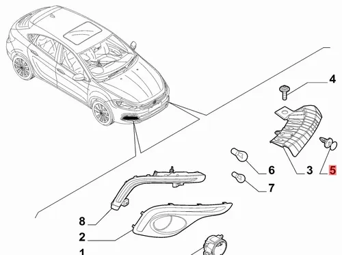 Клипса крепежная 53104519 CHRYSLER