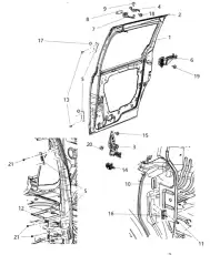 Дверь сдвижная 05020698AL CHRYSLER