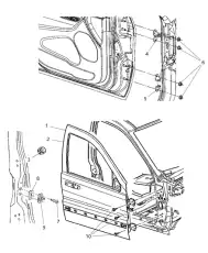 Дверь перед. лев. 55113639AK CHRYSLER