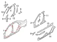задний брызговик 30796446 VOLVO