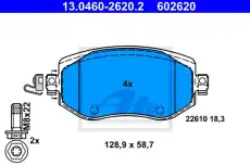 Тормозные колодки дисковые ATE 13.0460-2620.2