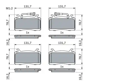 Тормозные колодки дисковые BOSCH 0 986 424 851