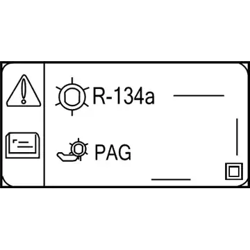 LABEL,A/C REFRIG CHRG(PART OF 13) 84402976 CADILLAC