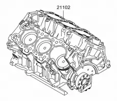 Блок цилиндров в сборе G4GC BETA 21102-23S00 MOBIS