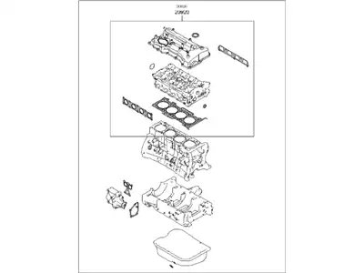 Прокладки двигателя комплект Америк. 20910-2GR00 MOBIS
