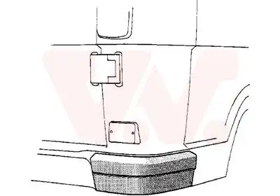 клык бампера задний левый MB 3071534 VAN WEZEL