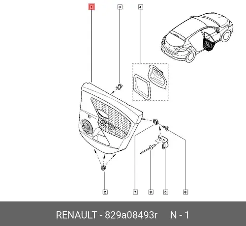 ПАНЕЛЬ ДВЕРИ 829A08493R RENAULT
