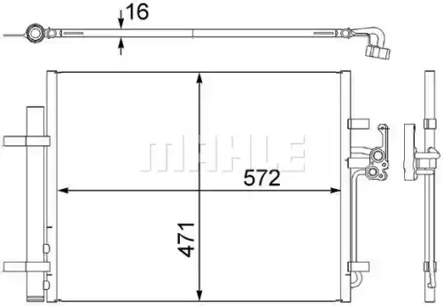 Радиатор кондиционера (конденсатор) KNECHT AC441000S