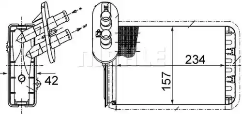 Радиатор печки KNECHT AH164000S