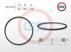 Резиновое кольцо 102 3.05 SR-02961 GS