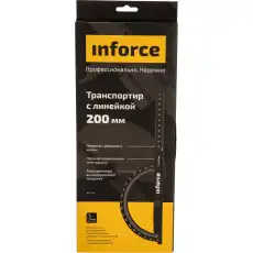Транспортир с линейкой 200 мм Inforce 06-11-64