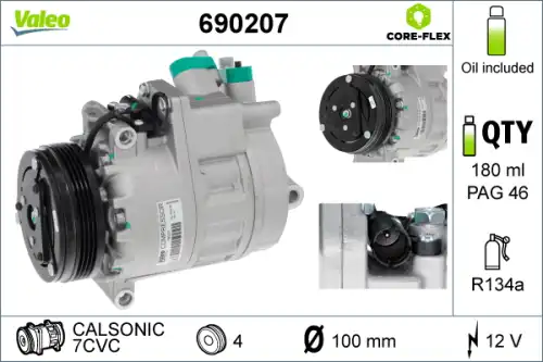 Компрессор, кондиционер 690207 VALEO