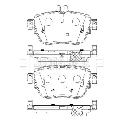 Тормозные колодки дисковые BORG&BECK BBP2644