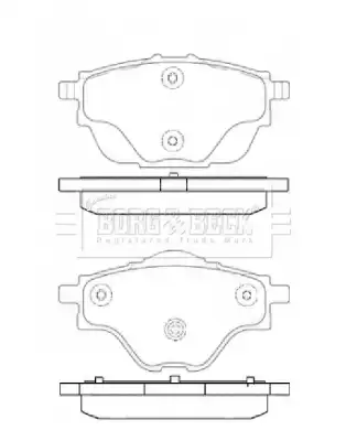 Тормозные колодки дисковые BORG&BECK BBP2451