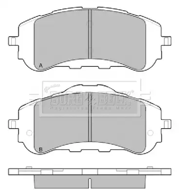 Тормозные колодки дисковые BORG&BECK BBP2450
