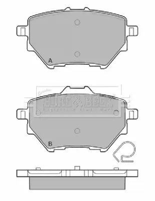 Тормозные колодки дисковые BORG&BECK BBP2452