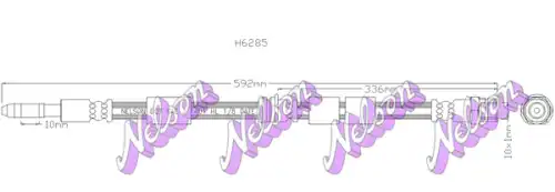 Тормозной шланг H6285 NELSON