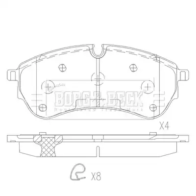 Тормозные колодки дисковые BORG&BECK BBP2684