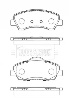 Тормозные колодки дисковые BORG&BECK BBP2442