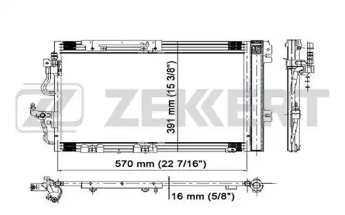 Радиатор кондиционера (конденсатор) ZEKKERT MK-3037