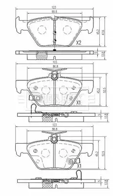 Тормозные колодки дисковые BORG&BECK BBP2571
