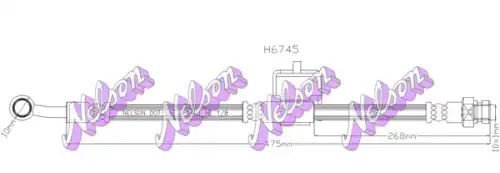 Тормозной шланг H6745 NELSON