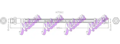 Тормозной шланг H7061 NELSON