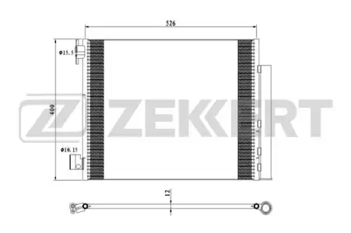 Радиатор кондиционера (конденсатор) ZEKKERT MK3165