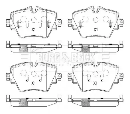 Тормозные колодки дисковые BORG&BECK BBP2527