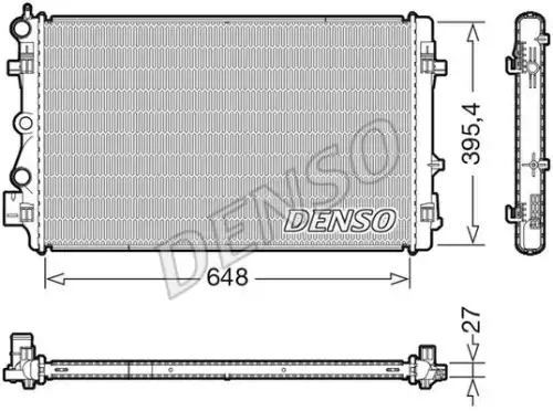 Радиатор системы охлаждения двигателя DENSO DRM32051