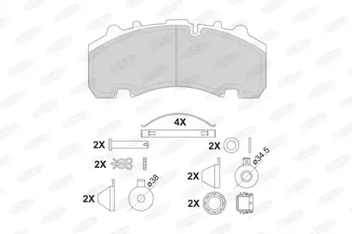 Тормозные колодки дисковые BERAL BCV29263TK