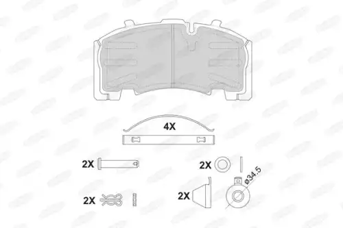 Тормозные колодки дисковые BERAL BCV29264TK